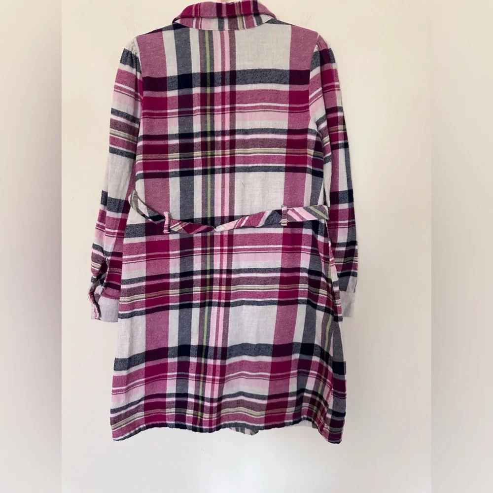 Gymboree Girl’s Flannel Plaid Belted Shirt Dress size 8
